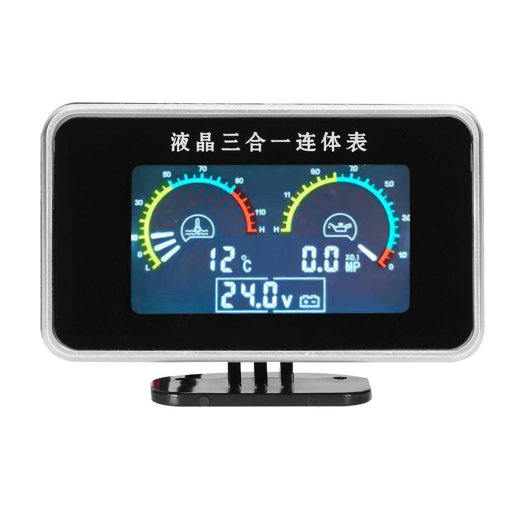 3 in 1 Car LCD Meter Digital Oil Pressure Voltage Water Temperature Gauge Universal Instrument 9 36V for Car Truck SUV