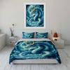 Majestic Dragon Art Decor Set Bedding Set with 1 Duvet Cover 2 Pillowcases Single Double King Queen, Gift