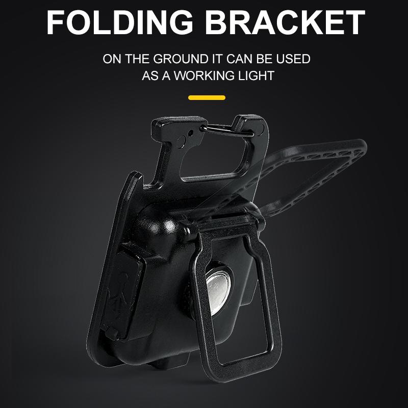 Светодиодный рабочий свет USB перезаряжаемый мини-фонарик портативный яркий брелок карманный фонарь с зажимом на открытом воздухе пеший туризм рыбалка кемпинг