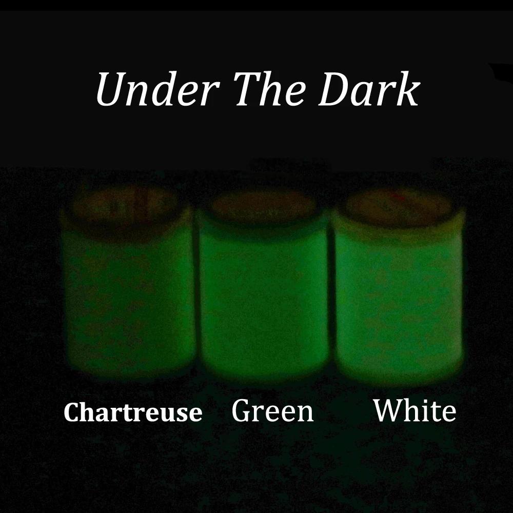 Светящаяся нить Bimoo 150D для крючков для отсадки мушек и ребер, светящаяся в темноте нить для связывания мушек