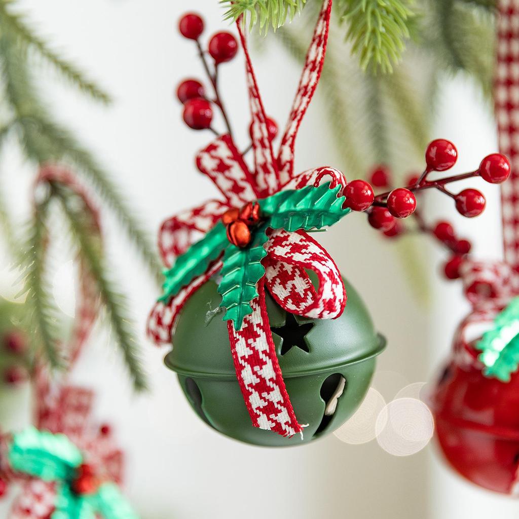 Британские кованые рождественские украшения: Звезда, Снежинка, Колокольчики, Джутовая веревка и Ягодные аксессуары