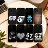 67 S-Six S-Seven Чехол для телефона для iPhone 17,16,15,14,13,12,11 Plus,Pro Max,XS,Мягкий силиконовый черный чехол