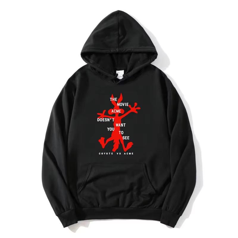 2026 Hot Sale Coyote Vs.Acme Hoodies Long Sleeve Casual Hooded Y2K Men Women Fashion Streetwear Vintage Printed Sweatshirt
