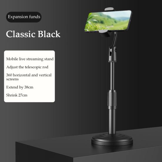 Yousheng Mobile Phone Holder Universal Table Cell Phone Stand Retractable Adjustable Phone Mount for Live Broadcast Video