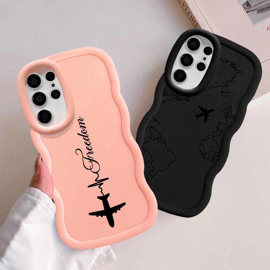 Soft Phone Cover Case for Samsung Galaxy S21 S24 S22 Ultra S25 A26 A25 S20 FE S23 Plus A55 A34 A35 A24 A54 A36 World Travel