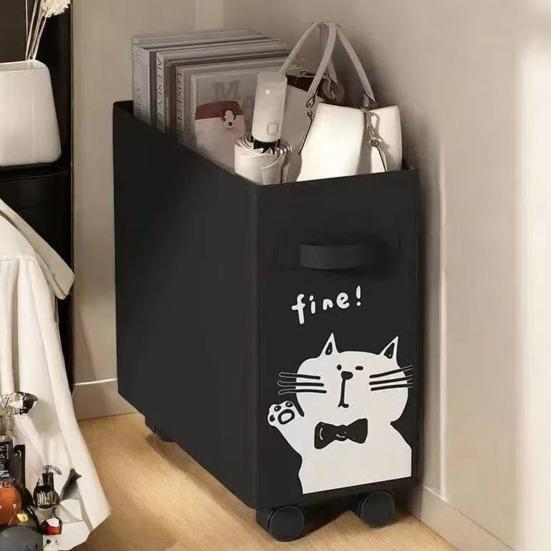 Storage Basket Laundry Bin with Wheels Handle Design Large Capacity