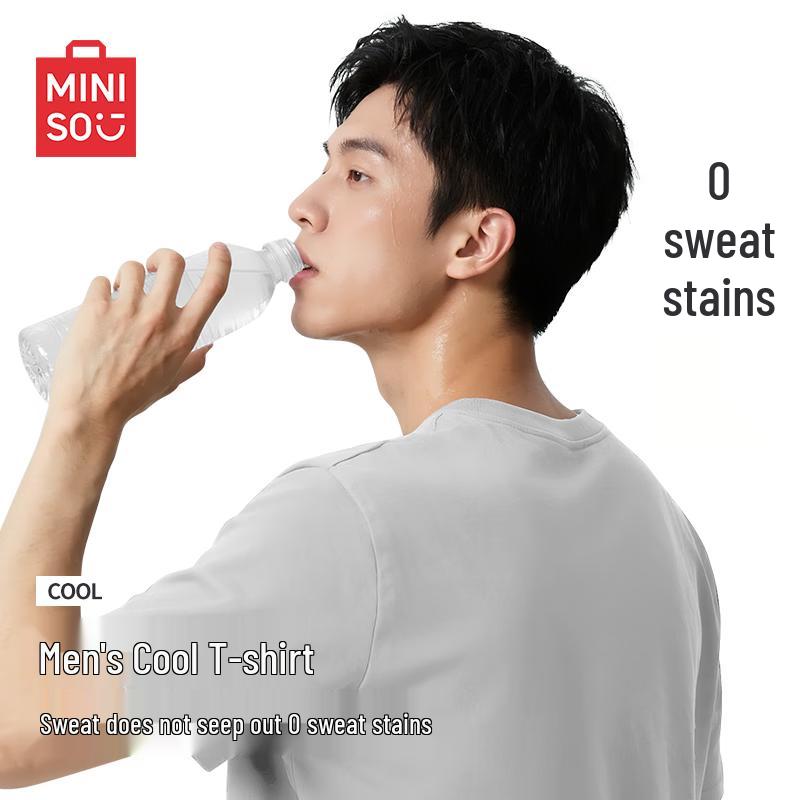 MINISO Мужская летняя футболка с коротким рукавом для защиты от солнца