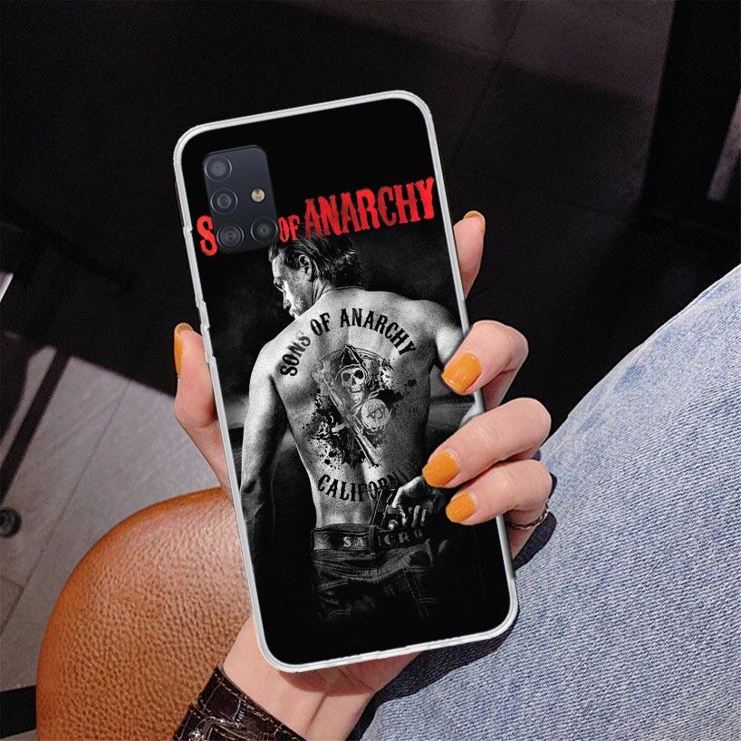 Черный чехол для телефона Sons Of Anarchy для Samsung Galaxy A52 A32 A22 A12 A51 A31 A50S A30S A20S A10S Note 20 Ultra 10 Plus S10 A72 A7