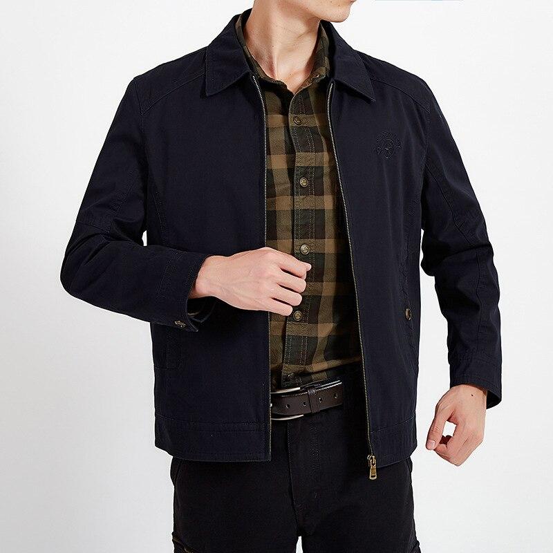 Мужская куртка, осенне-зимняя деловая куртка среднего возраста для мужчин, свободная одежда