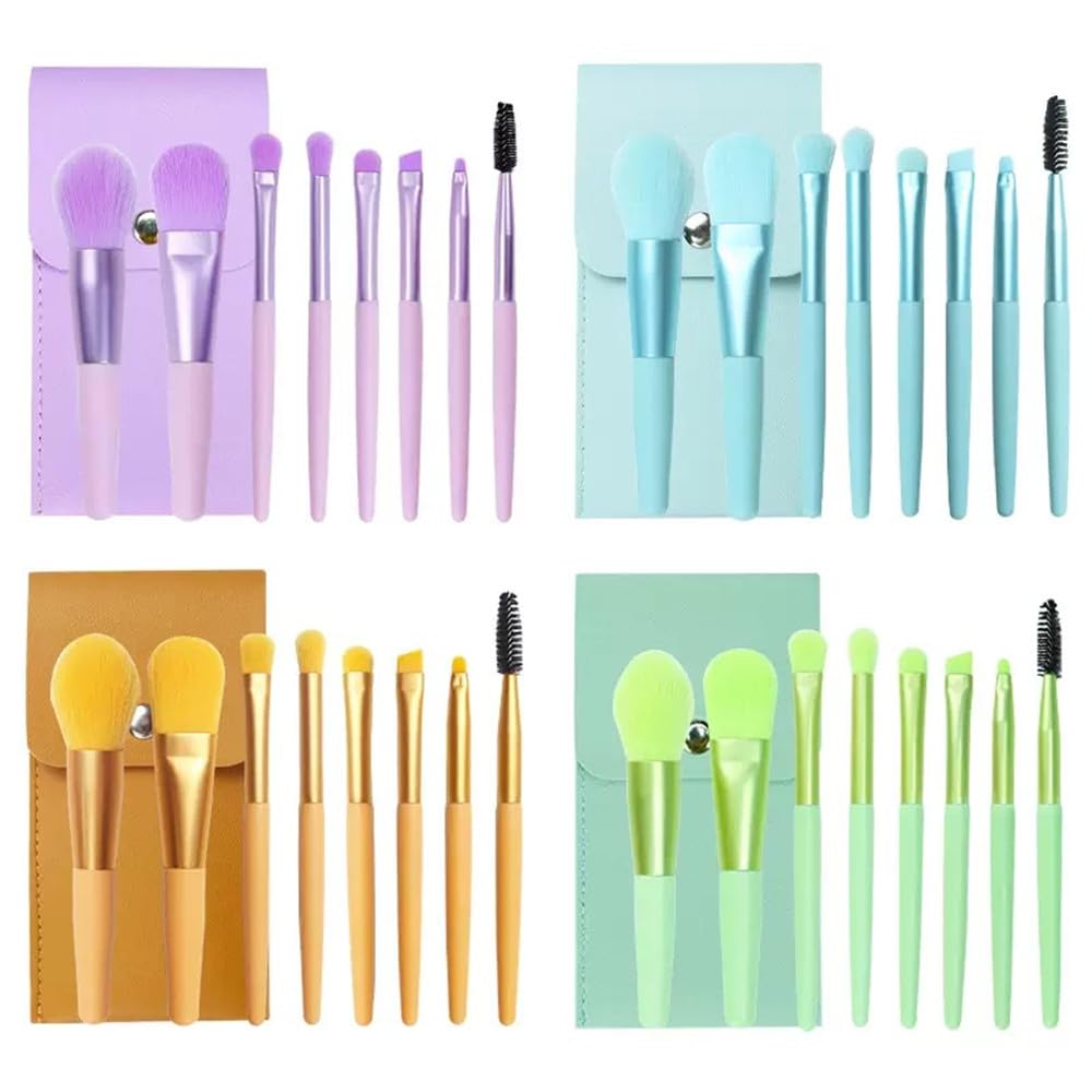 BAOQISHAN Makeup Brush Set with Cosmetic Premium Fiber Easy To Convenient for Everyday Makeup Tool 8-Piece Bag, Bristles, Ultra-Soft Brushes, Carry,
