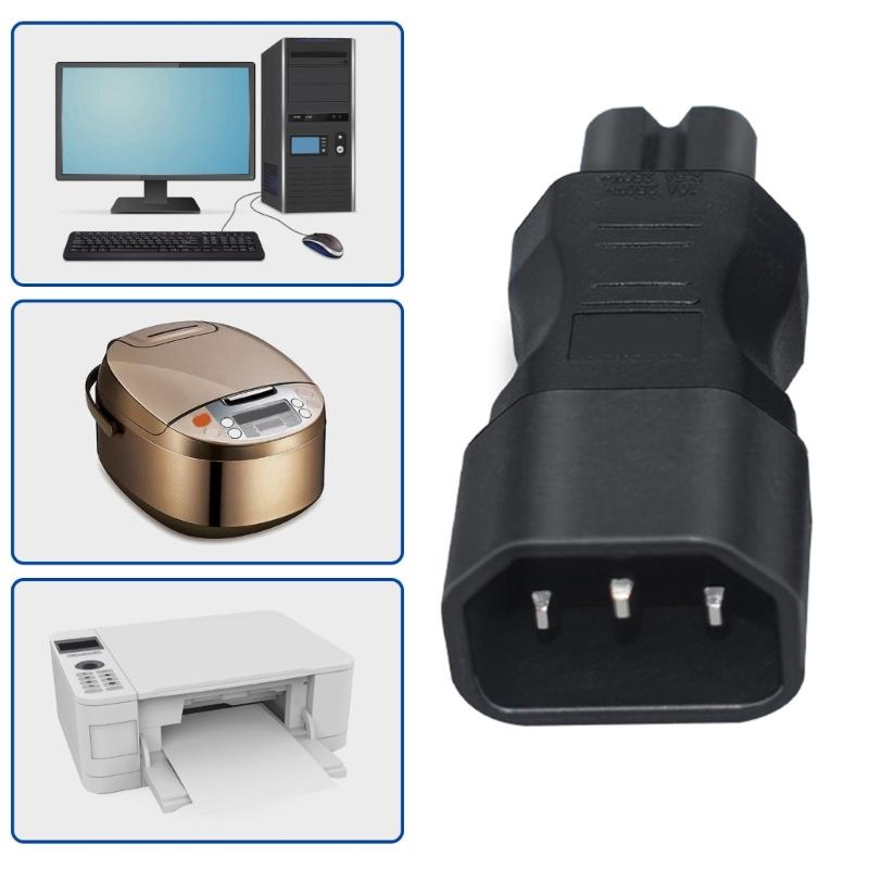 Адаптер питания IEC320 C14 к C7 Разъемы IEC320 C7 к C14 3-контактный C14 вилка к C7 розетка Преобразователи питания Вилка Розетка