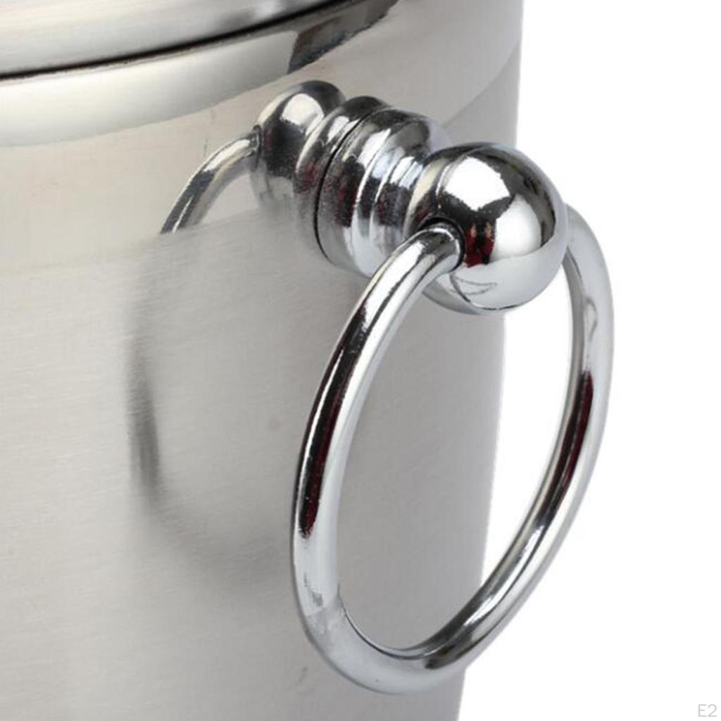 Ведро для льда 3 л с ручкой для кубиков для отелей, баров, клубов, вечеринок, ресторанов