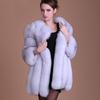 Women Warm Faux Fox Fur Coat Long Winter Fur Jacket Ladies Elegant Outerwear