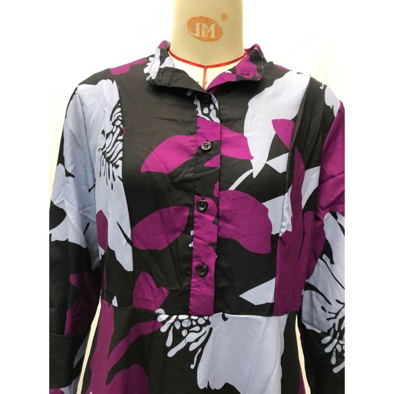 Женские летние длинные платья трапециевидной формы с цифровой печатью и талией