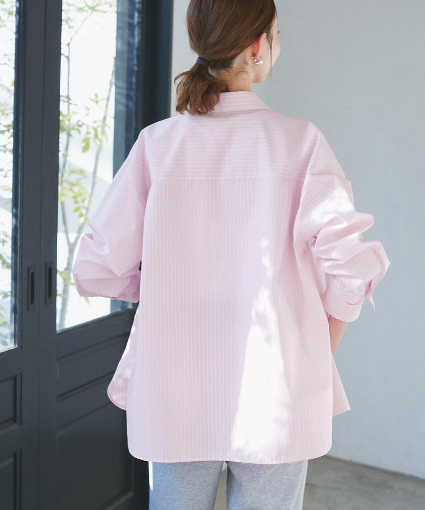 ROPE PICNIC Pollen Regular Pink Guard/Wrinkle-Resistant Shirt, Women's, (63)