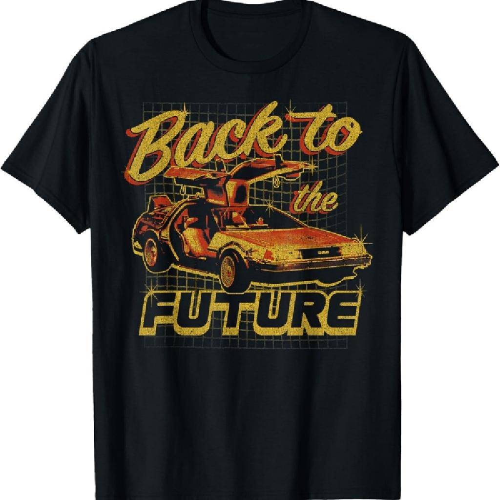 Назад в будущее Винтажная футболка с графикой DeLorean Футболка
