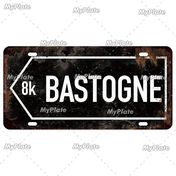 [MyPlate] Vintage Berlin Caen City Road 15x30cm Plate Tin Sign Metal Sign Plaque Home Decoration Shop Bar Pub Poster Metal Wall