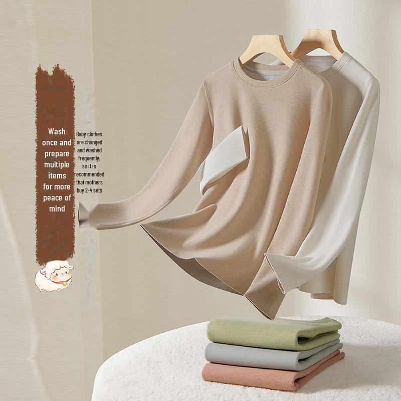 [Содержит кашемир] Детский термокомплект Meiyabi из шелка с флисом - Осень/Зима