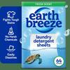 Laundry Detergent Sheets Fresh Scent Eco-Friendly 32 Count 64 Loads Quick Dissolve Powerful Clean Hypoallergenic No Harsh
