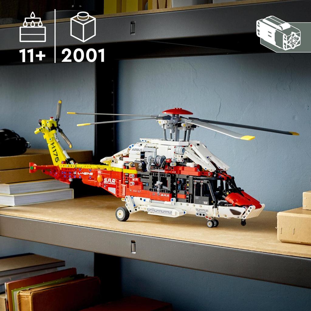 LEGO Technic Airbus H175 Спасательный вертолет 42145 Игрушечный блок Подарочная спасательная машина Машина для мальчиков от 11 лет и старше