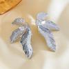 Винтажные серьги-гвоздики в форме листа Niche Premium Серьги-цветы из нержавеющей стали ins Wind Personality