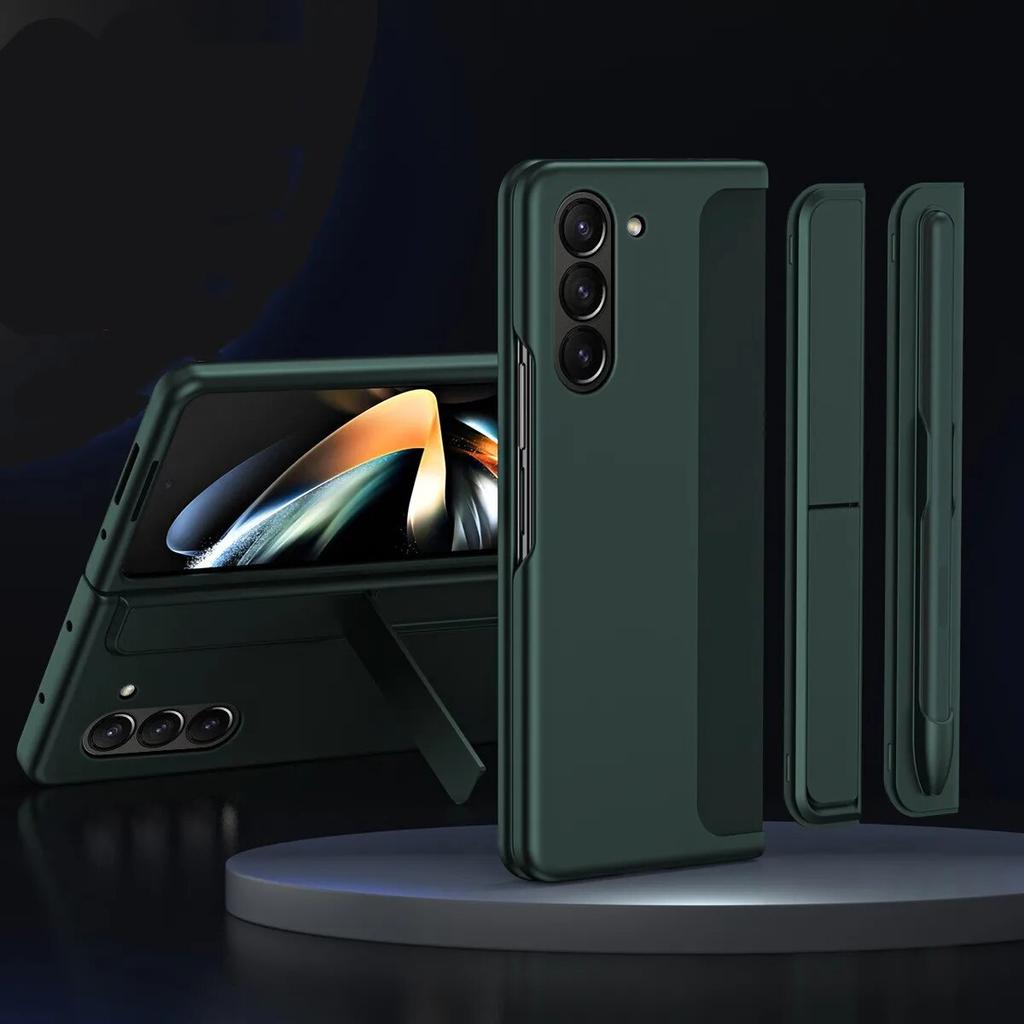 Противоударный чехол для Samsung Galaxy Z Fold 5, складной чехол для телефона с невидимым держателем для ручек, полная защита