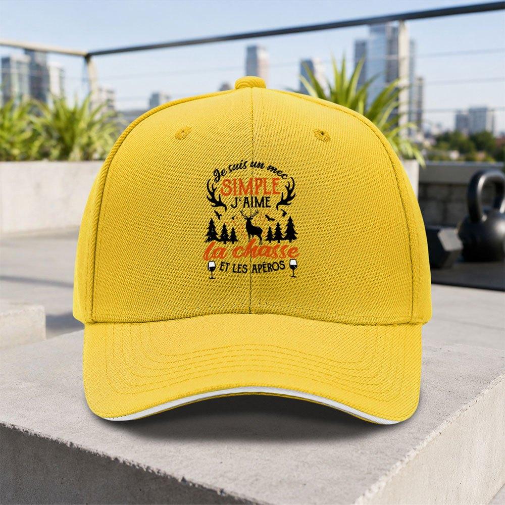 New Deer Hunting Wine Cup Sandwich Baseball Cap Unisex Easy Lightweight Adjustable Outdoor Duckbill Hat Suitable For Gatherings