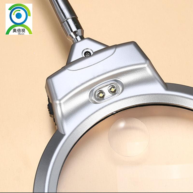 MG4B-9 2.25x 5x LED Desktop Portable Plastic Magnifying Glass Lamp for Reading