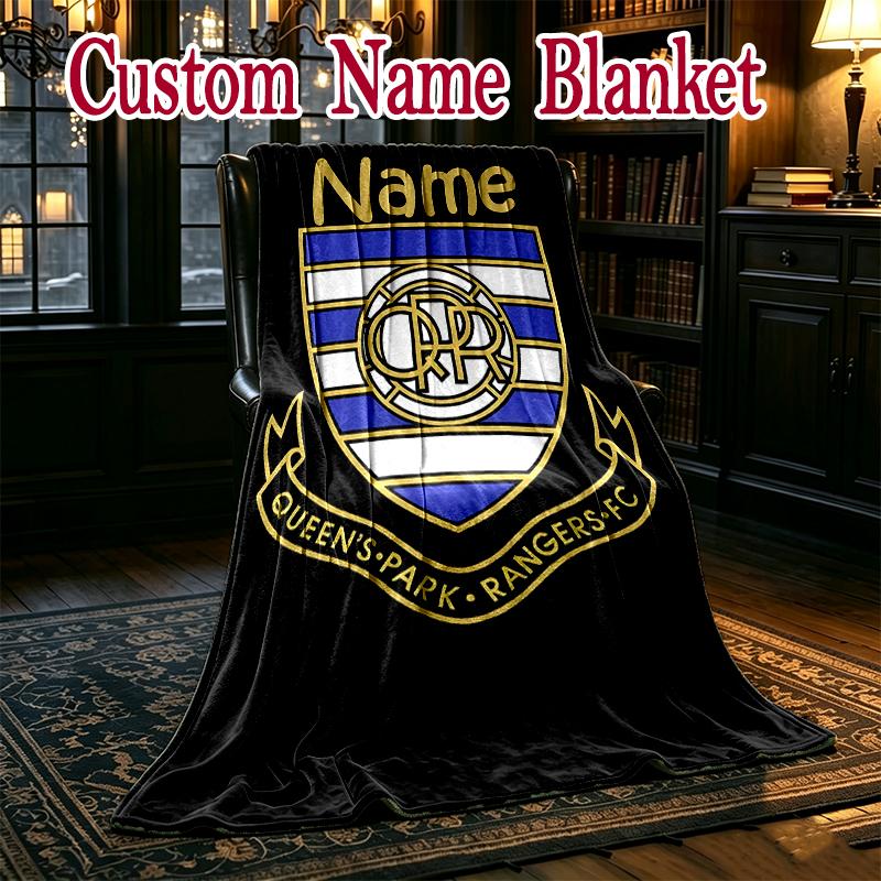 1pc Queens Park Rangers Football Club Blanket, Cozy Valentine's Day Blanket, Multi-functional Nap Blanket Available Throughout the Four Seasons