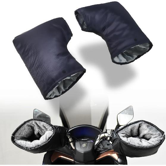 Motorcycle Handlebar Muffs Gloves Riding Cycling Mittens For Scooter E-Bike Snowmobile ATV Cold Weather Waterproof Windproof Thermal Gloves With