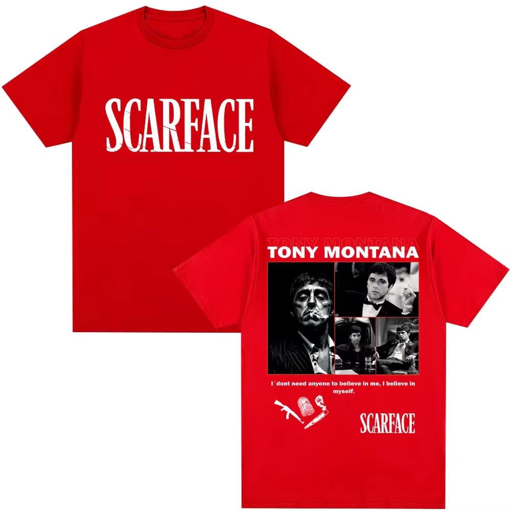 Tony Montana Scarface  Unisexs TShirt The World Is Yours Unisexs Clothing Hip Hop Vintage Short Sleeve Cotton Fashion T Shirts