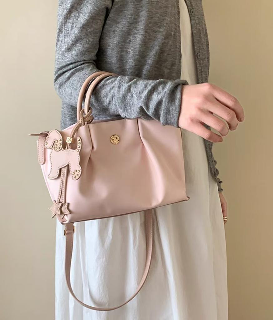 Nanfeng Универсальная трендовая сумка-тоут с мерцанием Утренний рассвет Женская 2025 Новая Нежно-розовая Ручная На плечо Кроссбоди