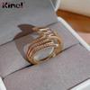 Женское кольцо Kinel из розового золота с изменяемым размером