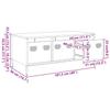 Coffee Table White 101.5x50x43.5 cm Cold Rolled Steel