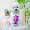 1PC Rainbow Unicorn Transformation Pet Clothes Dog Winter Thickened Warm Fleece Four-legged Hooded Open Button Clothes