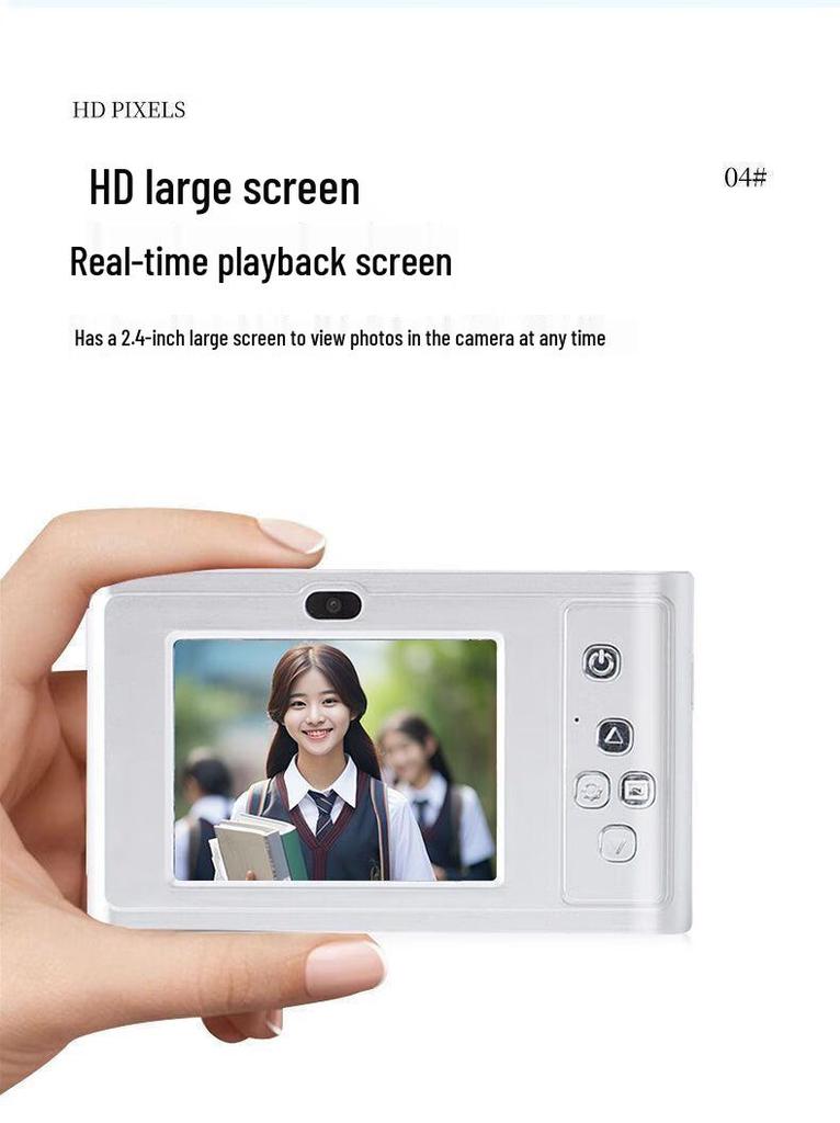 Student Digital Camera D02: Campus HD Camcorder, Entry-Level Portable Travel Card Camera
