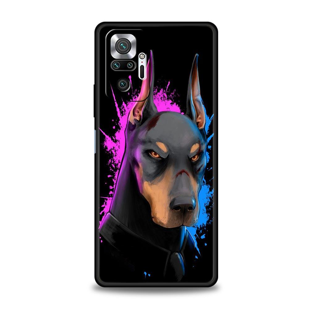 Doberman Dog Phone Case Cover for Redmi 14C 10C Note 15 14 13 12 10 11 K40 Pro Plus 5G Soft TPU Shockproof Shell Funda Capas Bag