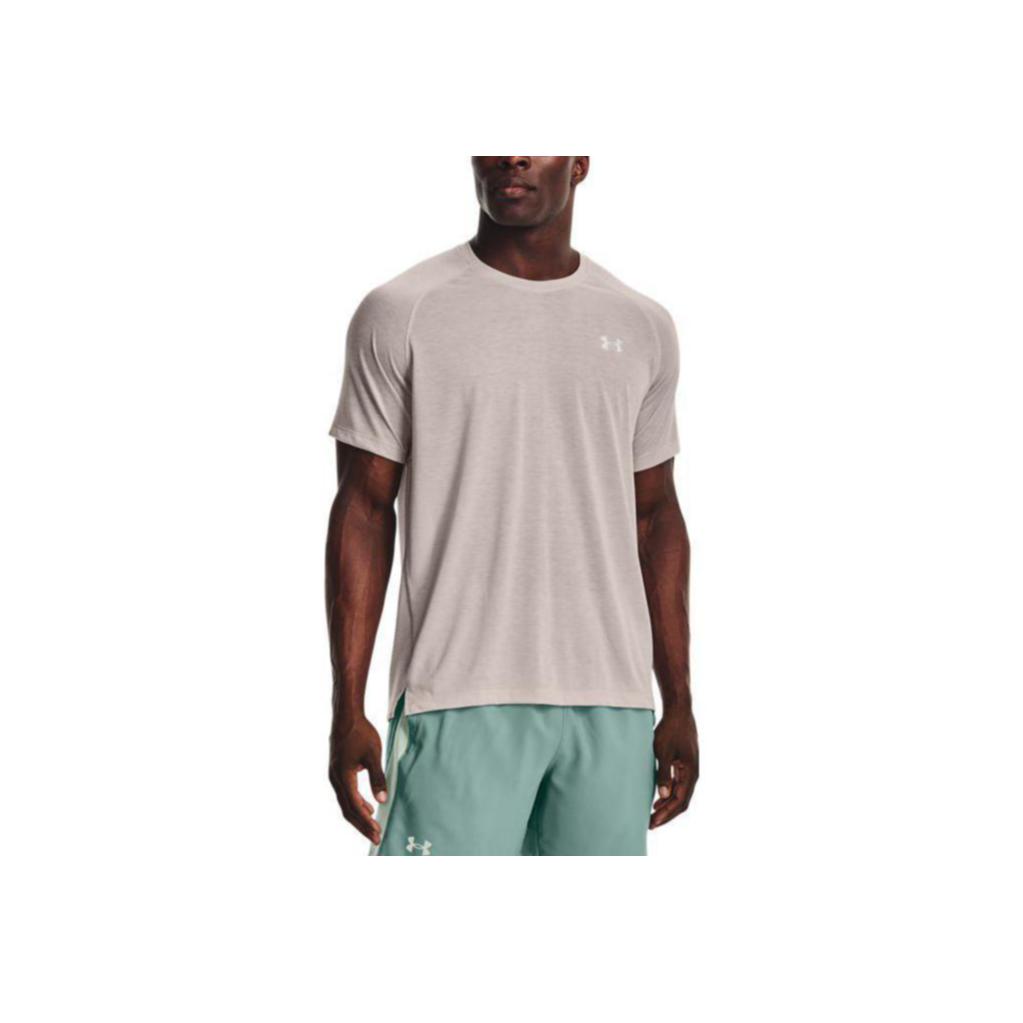 Under Armour Мужская спортивная футболка с вышитым логотипом и круглым вырезом, серая 1361469-592