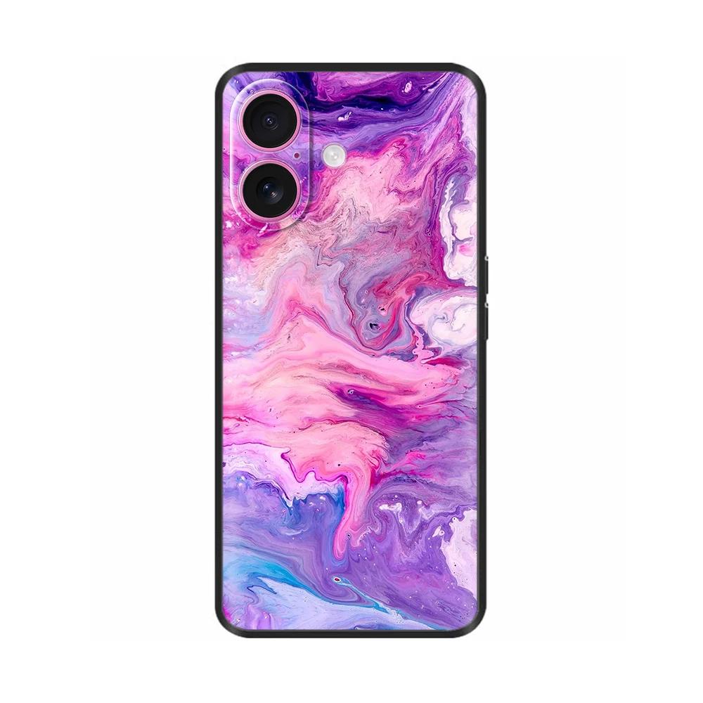 Для iPhone 16 Чехол 16 Pro Силиконовый ТПУ Черный Матовый Чехол для Телефона Для Apple iPhone 16 Pro Max Чехол-Бампер для iPhone16 Plus