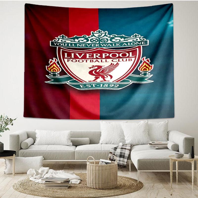 Liverpool F.C Print Tapestry - Portable Wall Decor Cloth, for Home, Dorm, Travel, Bedroom, Living Room - Ideal Birthday Housewarming Gift