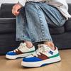 Fashion Men's Color Blocked Casual Canvas Shoes 2025 Spring Fashion Trend Versatile Sports Sheos Thick Soled Comfortable Chunky Sneakers