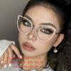 Очки с вырезом «кошачий глаз» в металлической оправе, прозрачные, модные, для миопии, «ботаник» -0.5 -1.0 -2.0 -3.0 -4.0 До -6.0
