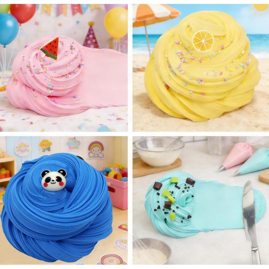 5 Pack Butter Slime Kit,Birthday Gifts for Kids,Party Favors for Girls and Boys,Non-Sticky,Super Soft Stress Relief Toy