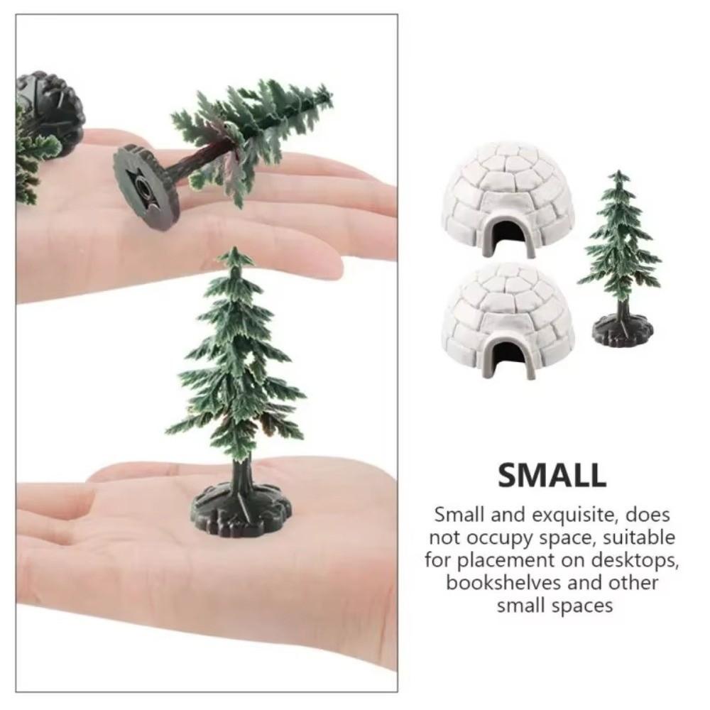 North Pole Bear Igloos Model Arctic Figures Toy Mini Polar Animal Shelter Architecture Model