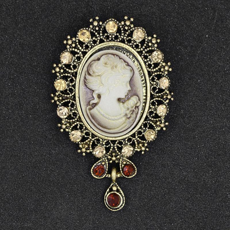 Винтажные броши S Cameo для женщин Queen's Cameo Beauty