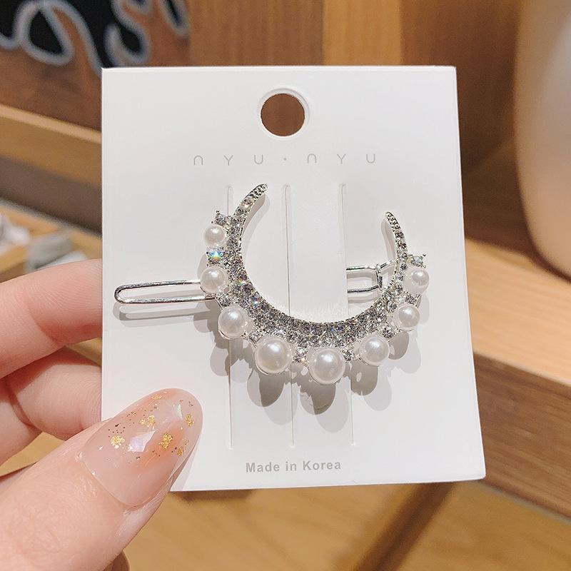 Корея Блестящий Кристалл Набор Заколок для Волос Модные Аксессуары для Волос Тренд для Женщин Девушка Жемчуг Стразы Заколка Боковая Заколка для Волос