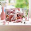 STOBOK Кукольный домик Туалетный столик Миниатюрная мебель Мини-комод с зеркалом Игрушка Ролевая игра Изысканный дизайн Коллекция мебели Дисплей Миниатюра