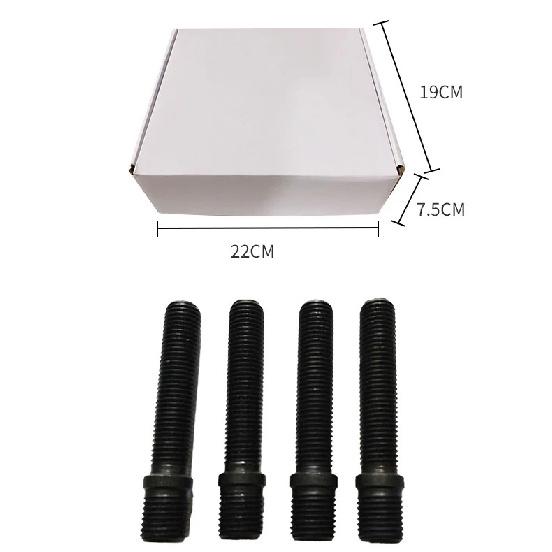 20PCS black color M12x1.5 M12x1.25 M14x1.5 M14x1.25 total length 75mm Extended Car Wheel Stud Conversion Tall Screw Kit