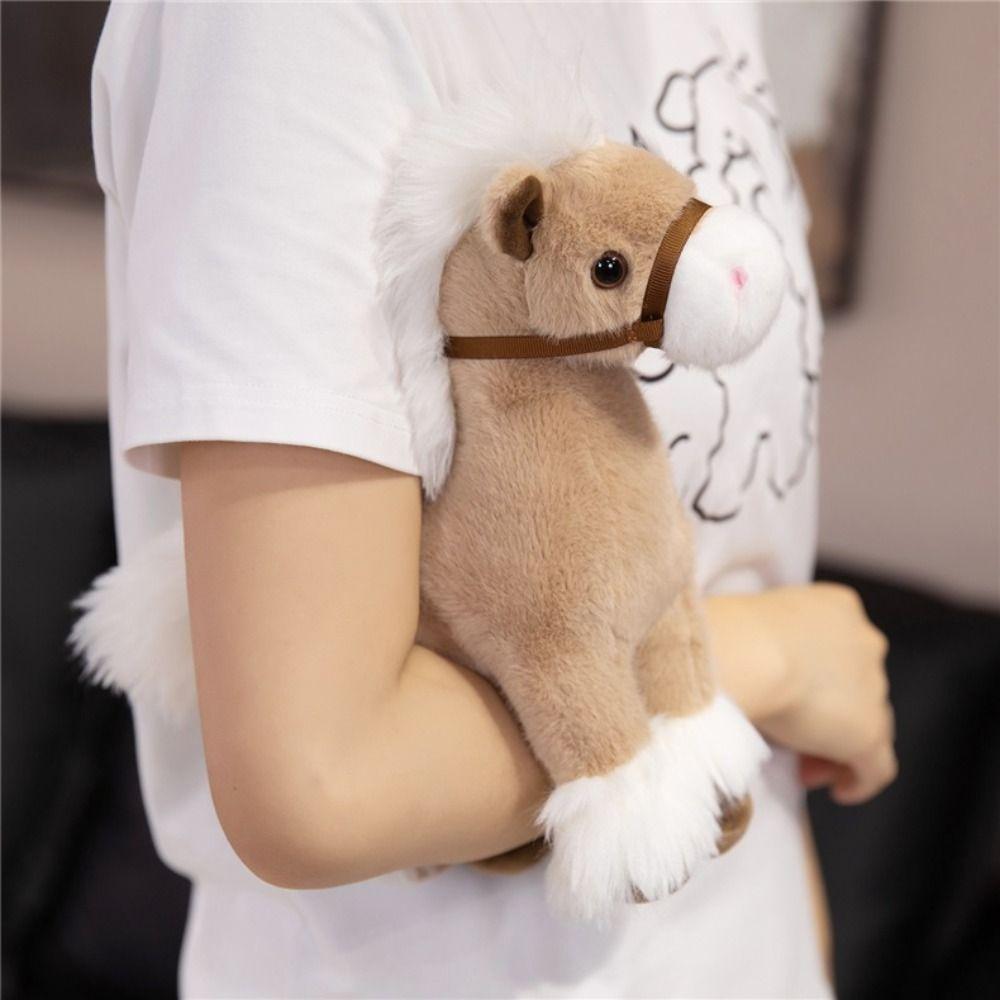 PP Cotton Realistic Horse Plush Toys Soft Horse Mascot Stuffed Animal Year of Horse