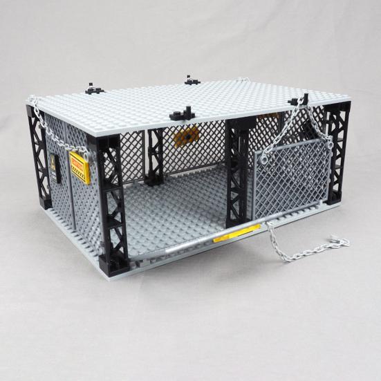 1 набор однослойных строительных блоков для клеток, развивающая простая в сборке модель закрытой клетки для заключенных, сцена Судного дня, настольное украшение для малышей, мальчиков и девочек